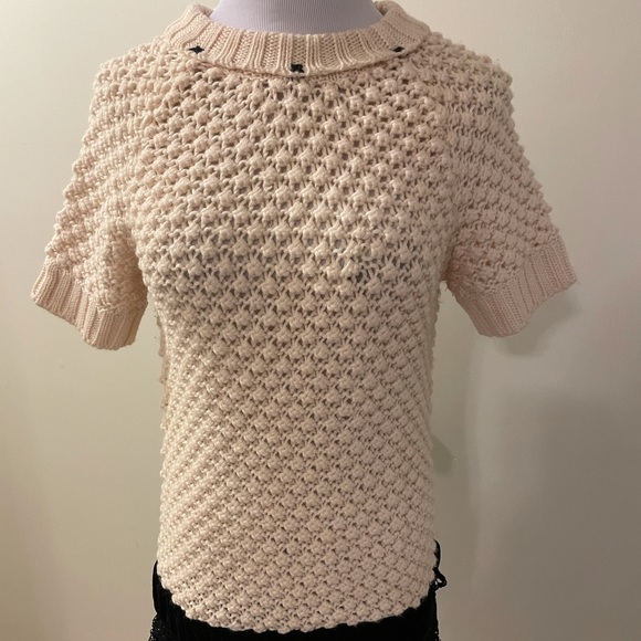 Beautiful Manoush knit w/velvet and lace trim dress - Picture 2 of 12